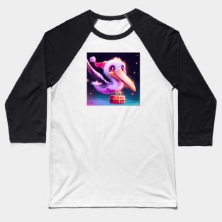 Cute Pelican Drawing Baseball T-Shirt